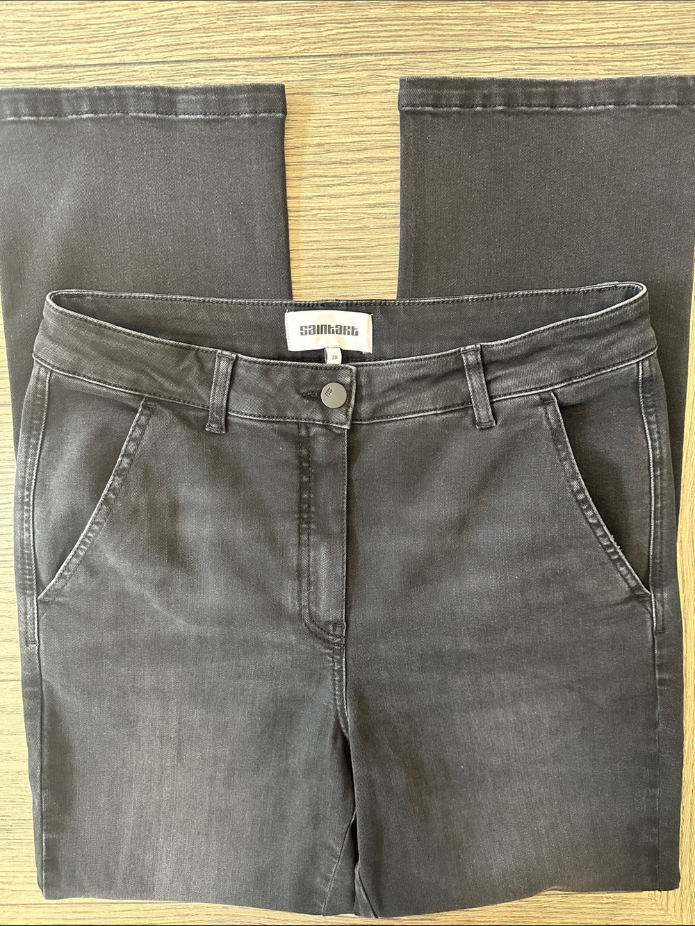 Saintart Black Straight-Leg Women's Jeans SZ 30